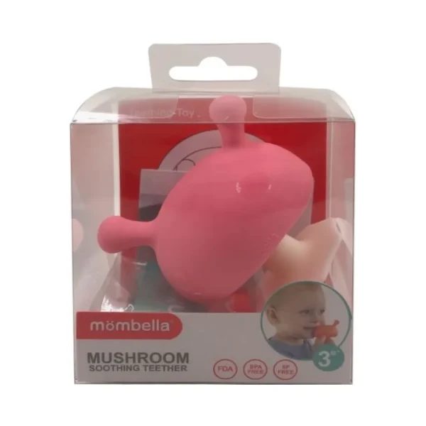 Mombella Mushroom Soothing Teether - Pink