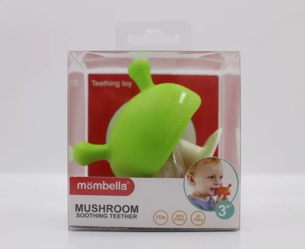 Mombella Mushroom Soothing Teether - Green