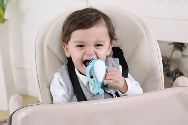 Smily Mia Nora Narwhal Silicone Teether - Light Blue