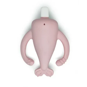 Smily Mia Nora Narwhal Silicone Teether - Old Rose