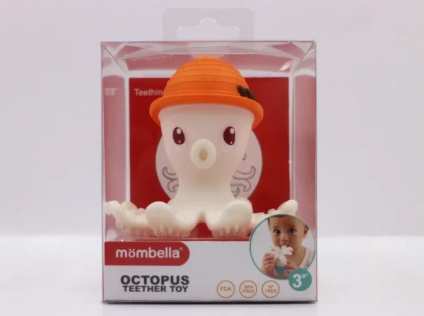 Mombella Octopus Teething Toy - Orange