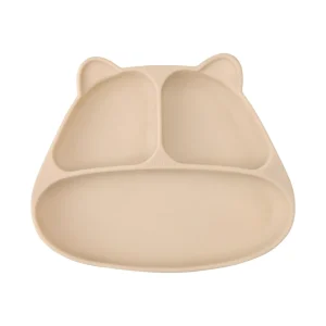 Mombella Panda Silicone Suction Dinner Plate - Light Brown