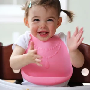 Make My Day Pearls Pink Bib