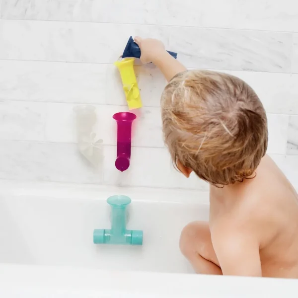 Boon Pipes Bath Toy - Navy/Yellow