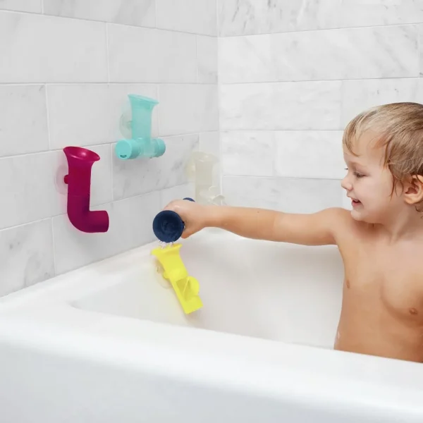 Boon Pipes Bath Toy - Navy/Yellow