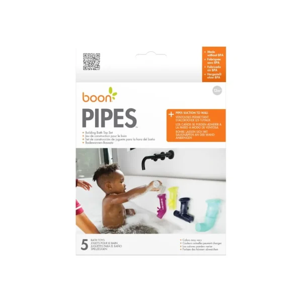 Boon Pipes Bath Toy - Navy/Yellow