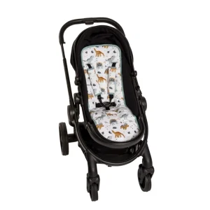 All4Ella Pram Liner - Beige Dinosaurs