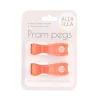 All4Ella Pram Peg 2pk - Coral