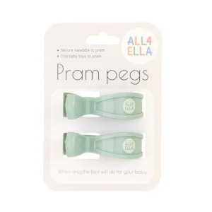 All4Ella Pram Peg 2pk - Sage