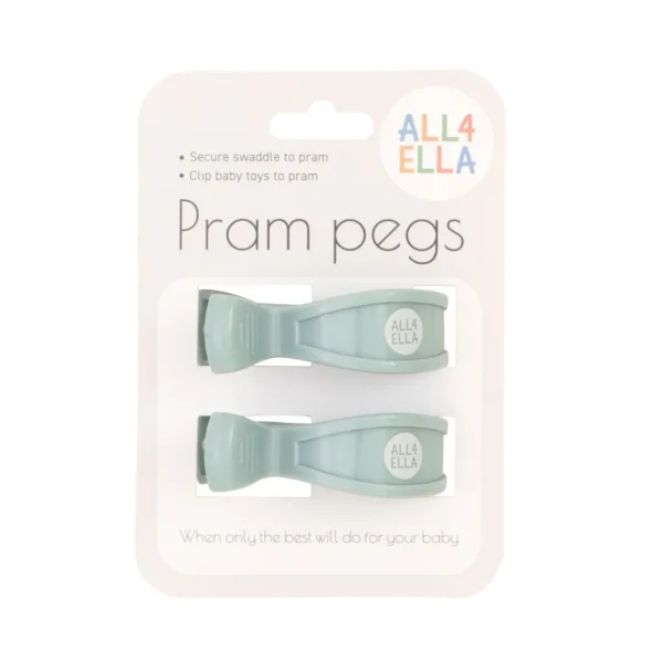 All4Ella Pram Peg 2pk - Steel Blue