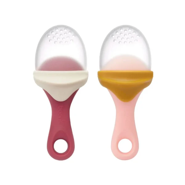 Boon Pulp Silicone Feeder 2Pk - Pink/Coral