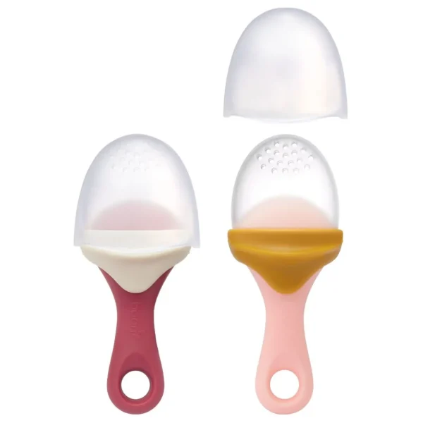 Boon Pulp Silicone Feeder 2Pk - Pink/Coral