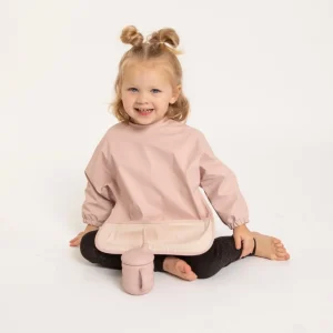 All4Ella Recycled Long Sleeve Bib - Pink