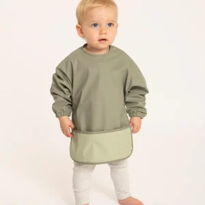 All4Ella Recycled Long Sleeve Bib - Sage