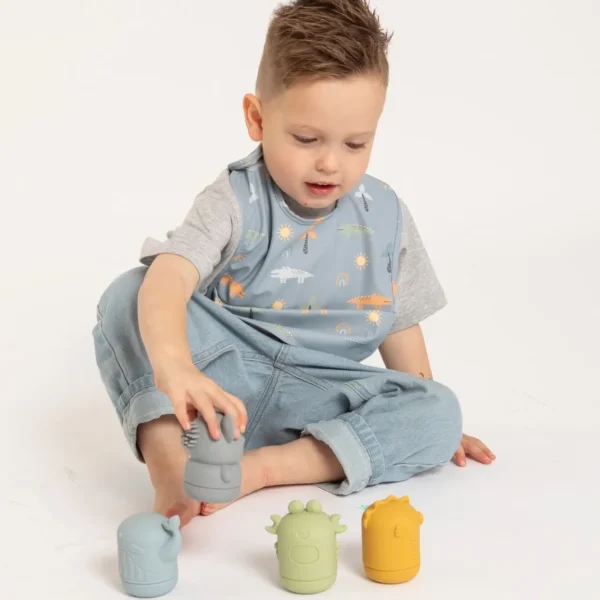 All4Ella Recycled Pouch Bib - Crocodile
