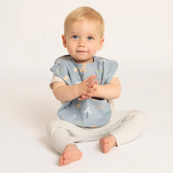 All4Ella Recycled Pouch Bib - Trucks