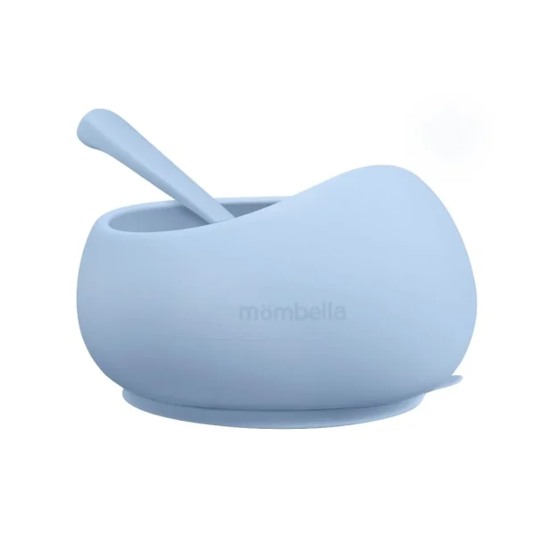 Mombella Silicone Suction Bowl - Light Blue