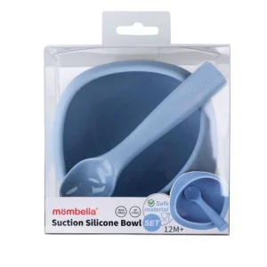 Mombella Silicone Suction Bowl - Light Blue