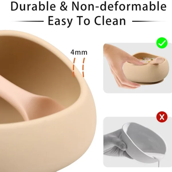 Mombella Silicone Suction Bowl - Light Brown