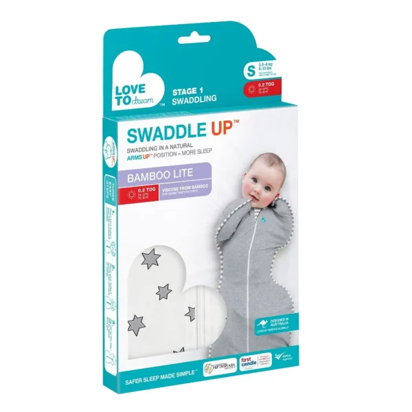 Love To Dream Swaddle Up™ Bamboo Lite 0.2 TOG - Super Star