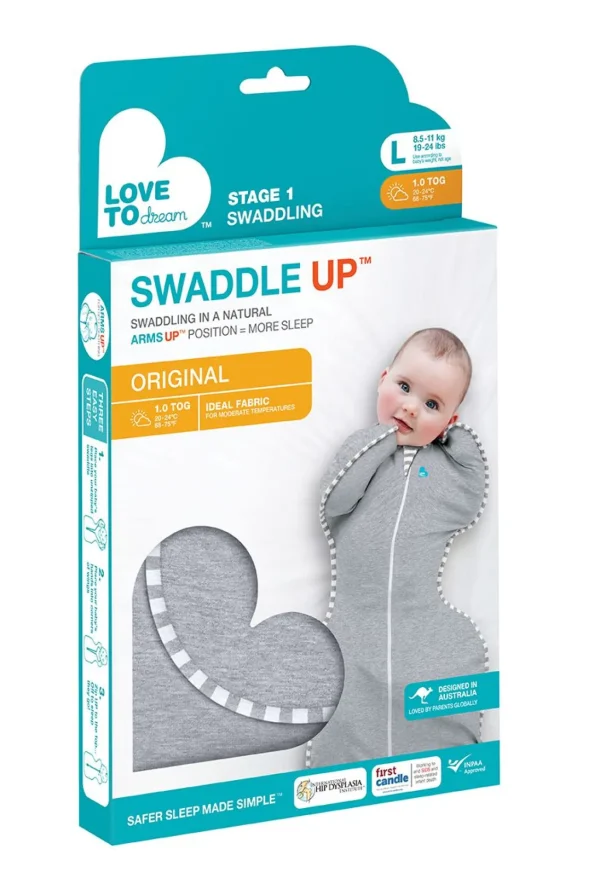 Love To Dream Swaddle Up™ Original 1.0 TOG - Grey