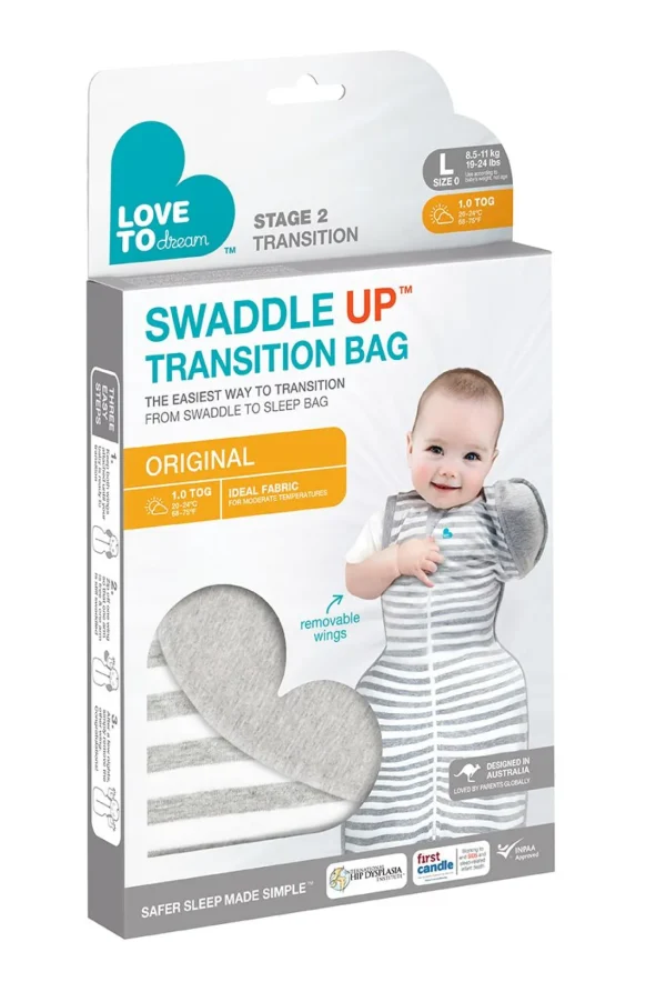 Love To Dream Swaddle Up™ Transition Bag 1.0 TOG - Grey