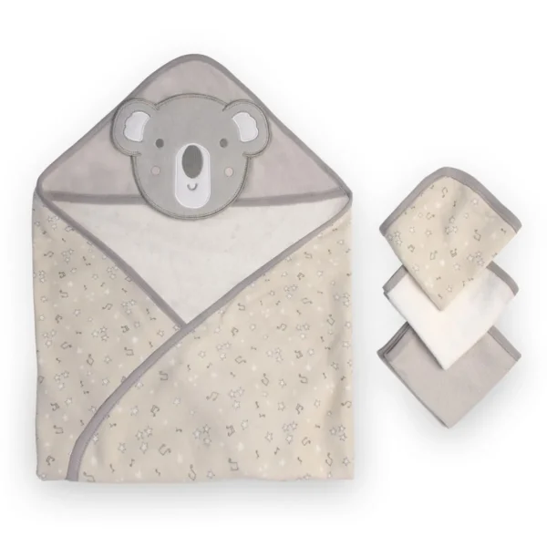 Little Linen The Company Hooded Towel & Washers - Cheeky Koala