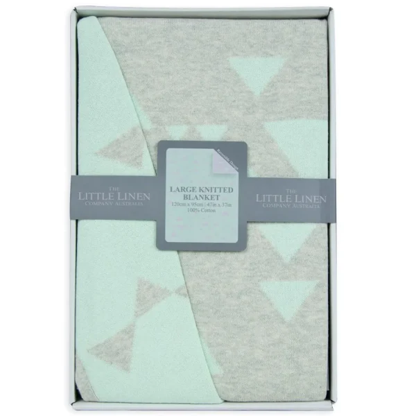 Little Linen The Company Cotton Cot Knit Blanket Sega