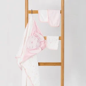 Little Linen The Company Hooded Towel & Washers - Ballerina Bunny