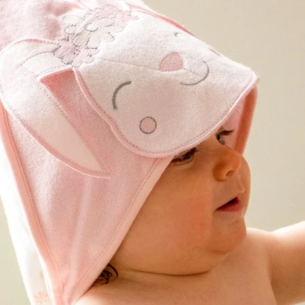 Little Linen The Company Hooded Towel & Washers - Ballerina Bunny