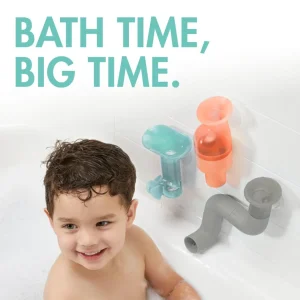 Boon Tubes Bath Toy - Coral/Multi