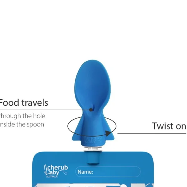 Cherub Baby Universal Food Pouch Spoon 2pk