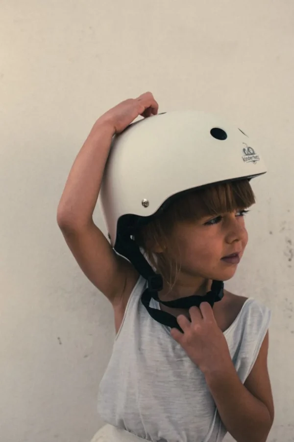 Kinderfeets White Matte Helmet -